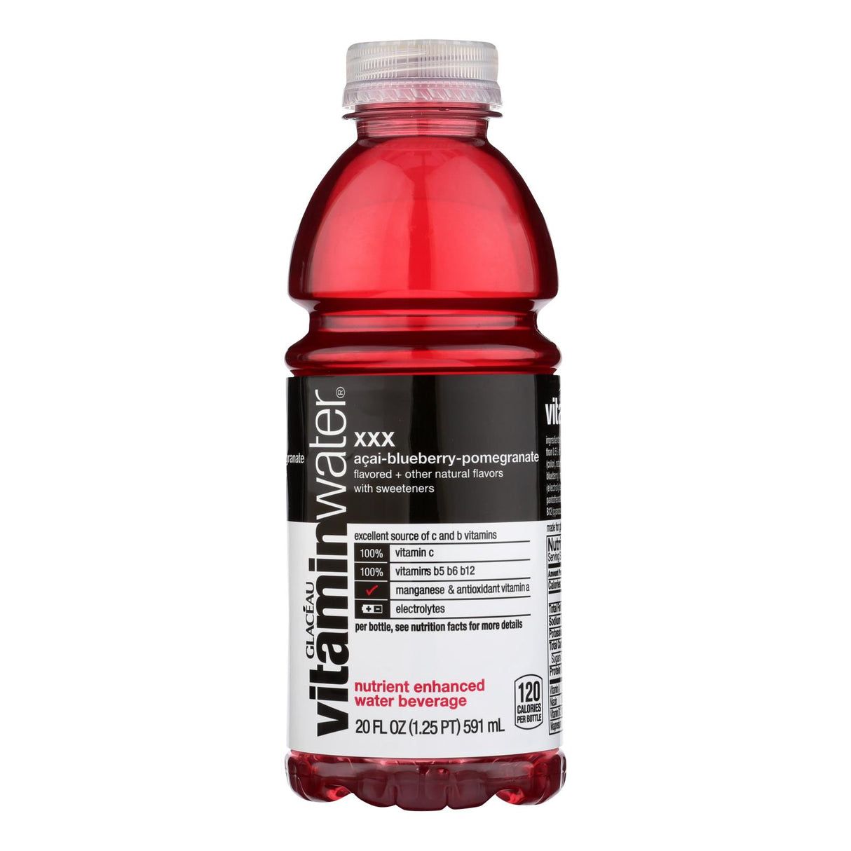 Glaceau Vitamin Water XXX: Acai-Blueberry-Pomegranate 20 Fl. Oz. (Pack of 12), Cold - Cozy Farm 