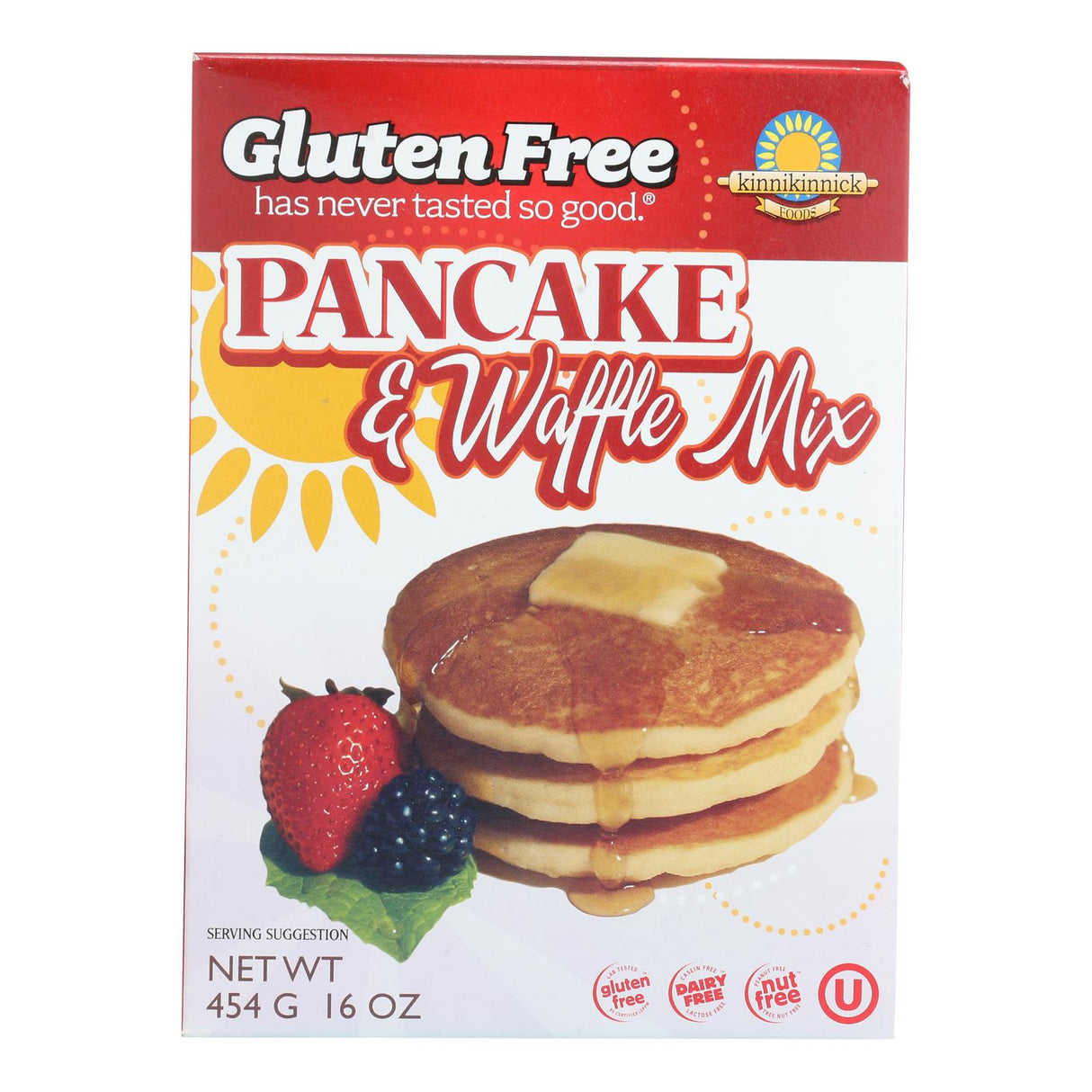 Kinnikinnick Gluten-Free Indulgent Pancake & Waffle Mix 16 Oz. Pack of 6 - Cozy Farm 