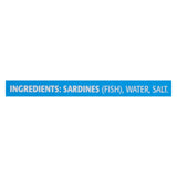 Season Skinless and Boneless Sardines in Water with Salt (Pack of 12) - 3.75 Oz Each - Cozy Farm 