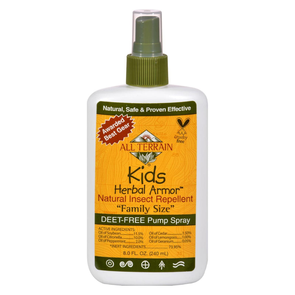 Kids & Family Size All-Terrain Herbal Armor Natural Insect Repellent (Pack of 8 Oz.) - Cozy Farm 