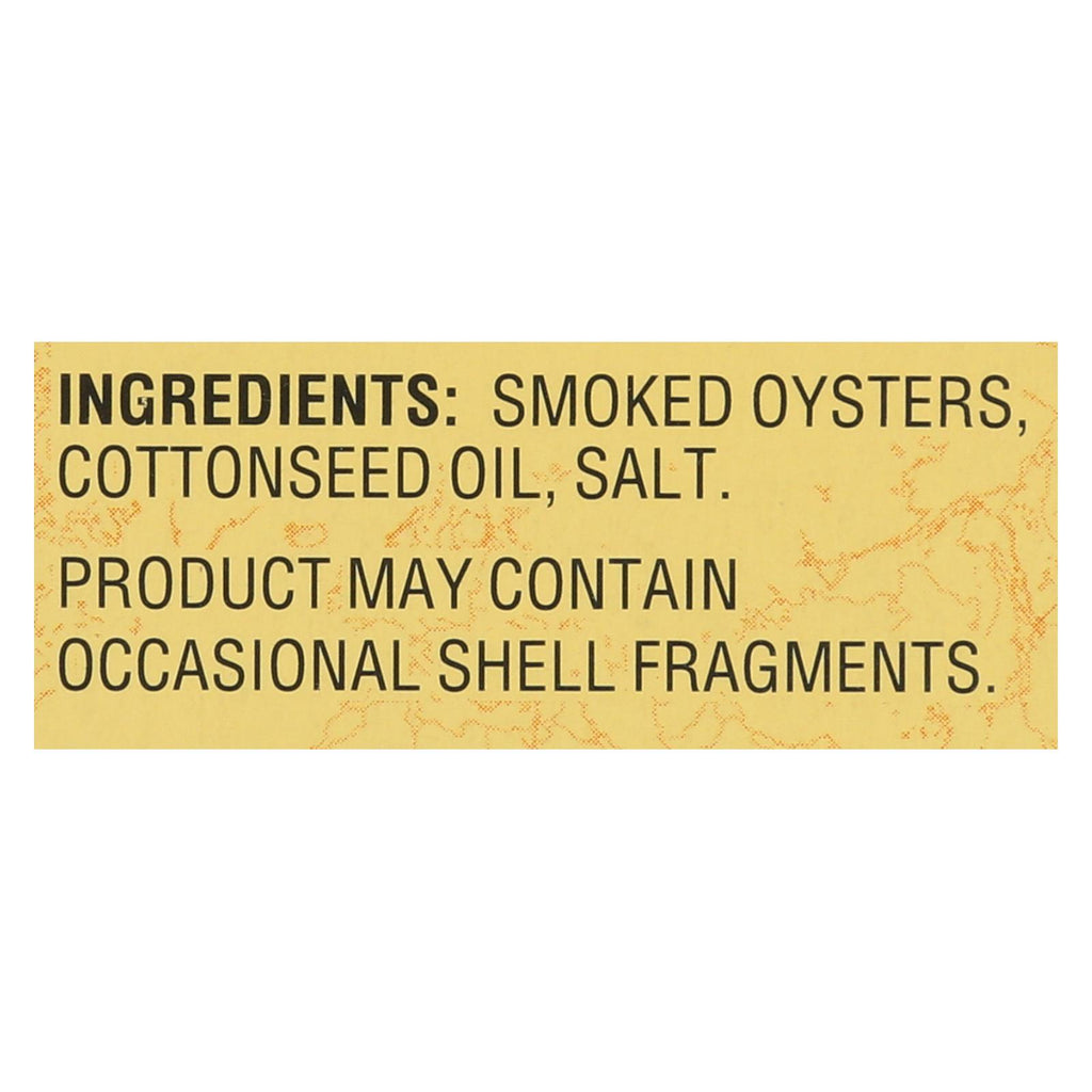 Reese Smoked Petite Oysters (Pack of 10 - 3.7 Oz.) - Cozy Farm 