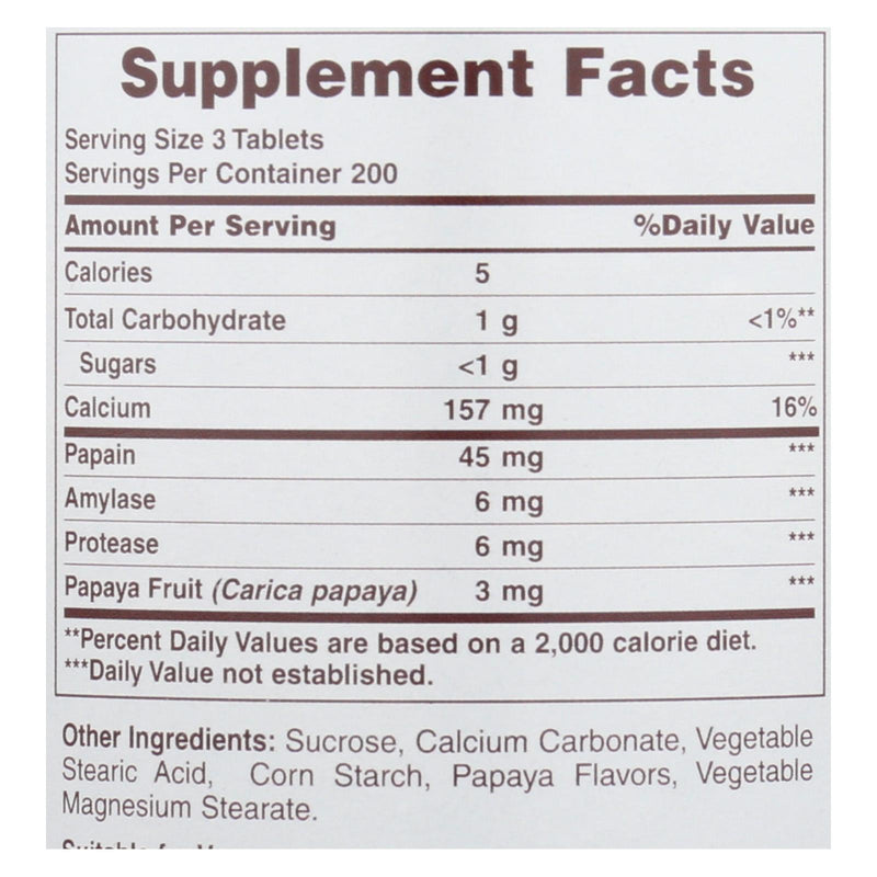 American Health Chewable Papaya Enzyme (600 Tablets) - Cozy Farm 