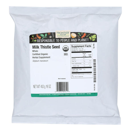 Frontier Herb - Organic  - Pure Milk Thistle Whole, 1 lb. - Cozy Farm 