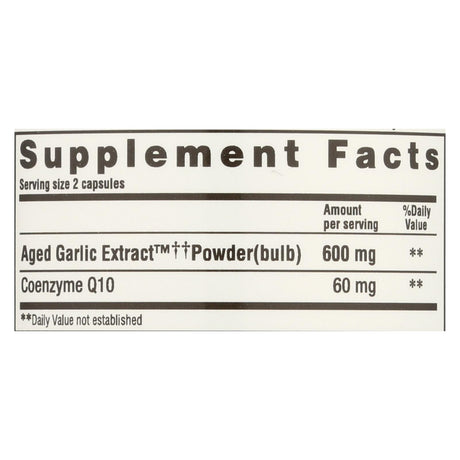 Kyolic Aged Garlic Extract CoQ10 Formula 110: Supports Heart and Immune Health (100 Capsules) - Cozy Farm 