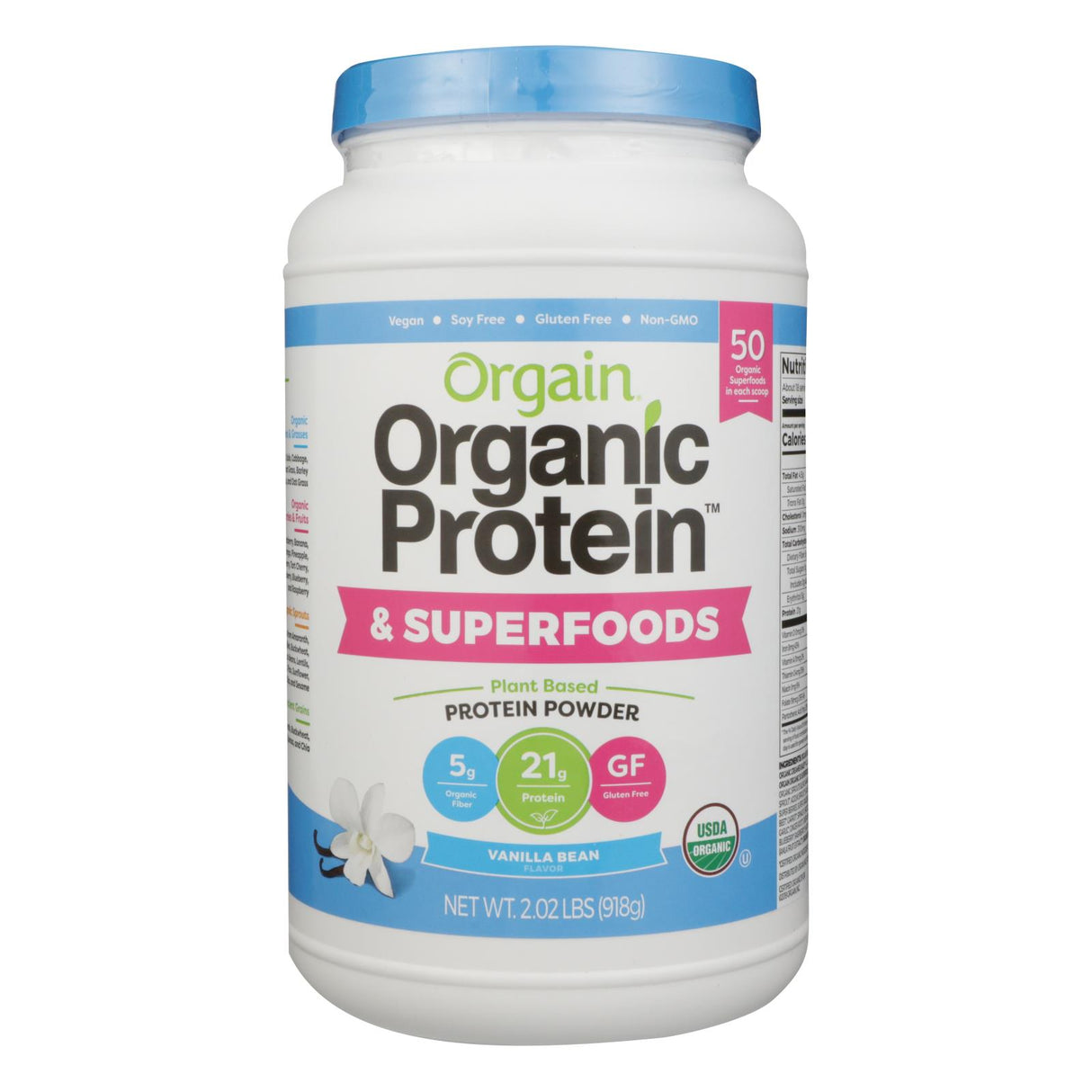 Orgain Organic Plant-Based Vanilla Protein Powder - 2.02 lb - Cozy Farm 