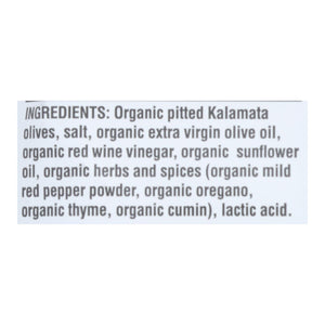 Mediterranean Organic Kalamata Pitted Olives with Herbs & Spices 12-Pack 2.5 Oz - Cozy Farm 