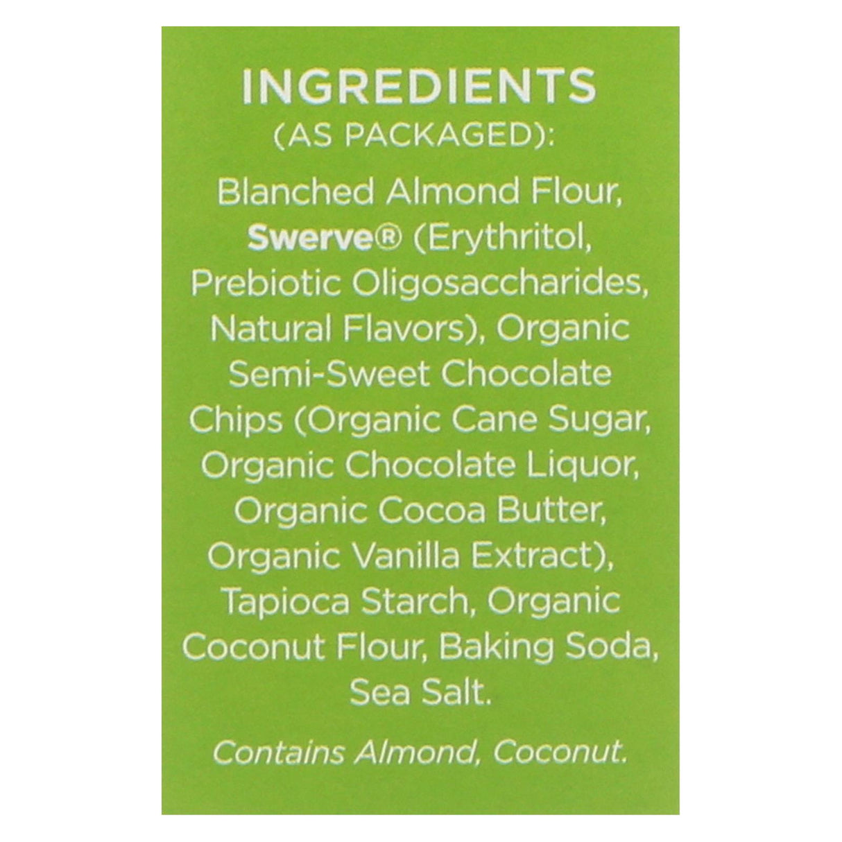 Swerve Sweets Chocolate Chip Cookie Mix (6 Pack - 9.3 Oz.) - Cozy Farm 