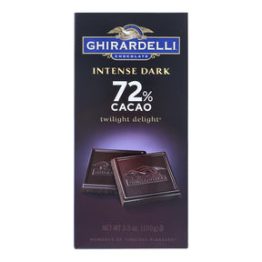 Ghirardelli Intense Dark 72% Cacao Twilight Delight Chocolate Bars  - Case Of 12 - 3.5 Oz - Cozy Farm 