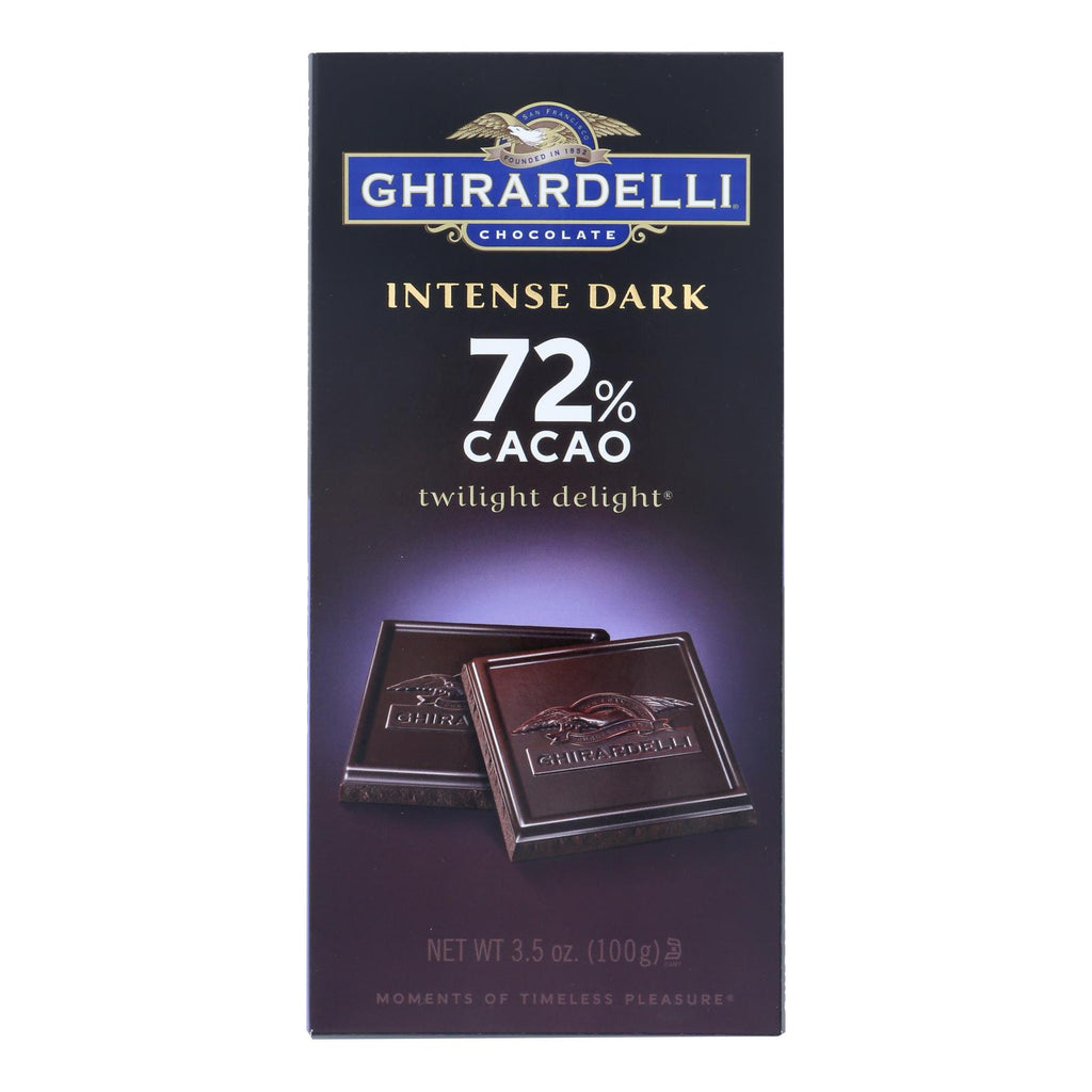 Ghirardelli Intense Dark 72% Cacao Twilight Delight Chocolate Bars  - Case Of 12 - 3.5 Oz - Cozy Farm 