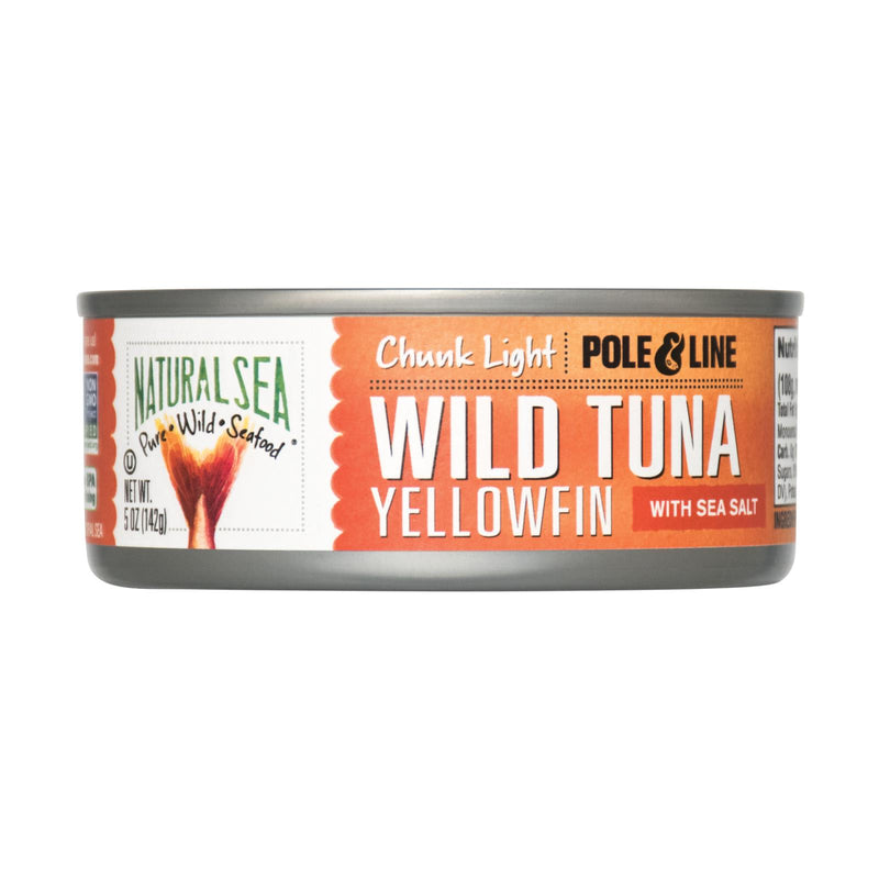 Wild Yellowfin Tuna, Natural Sea Salted Chunk Light (Pack of 12 - 5 Oz.) - Cozy Farm 