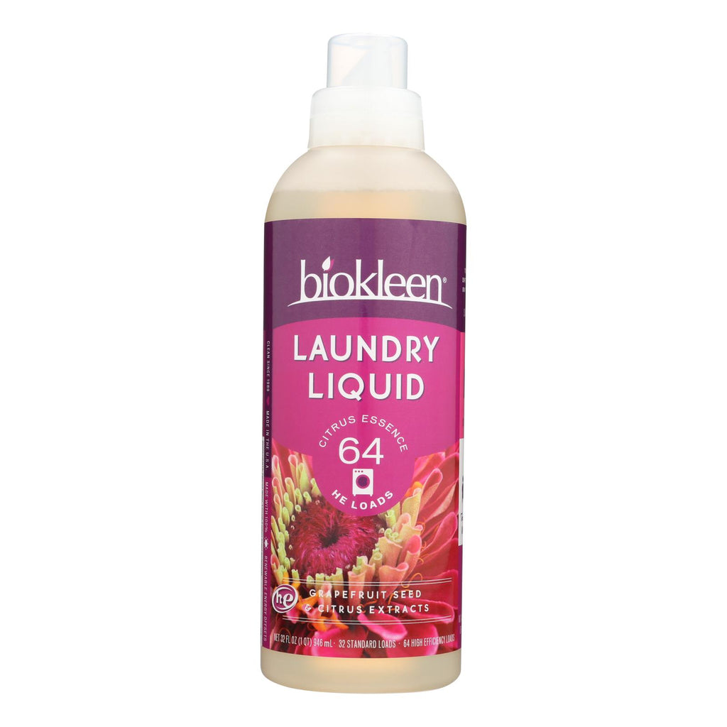 Biokleen Laundry Liquid Citrus (Pack of 6 - 32 fl. oz.) - Cozy Farm 