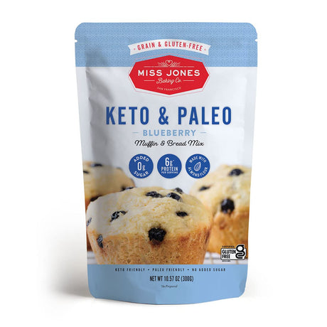 Miss Jones Baking Co Blueberry Keto Gluten Free Muffin Mix (Pack of 6 - 10.57 Oz) - Cozy Farm 