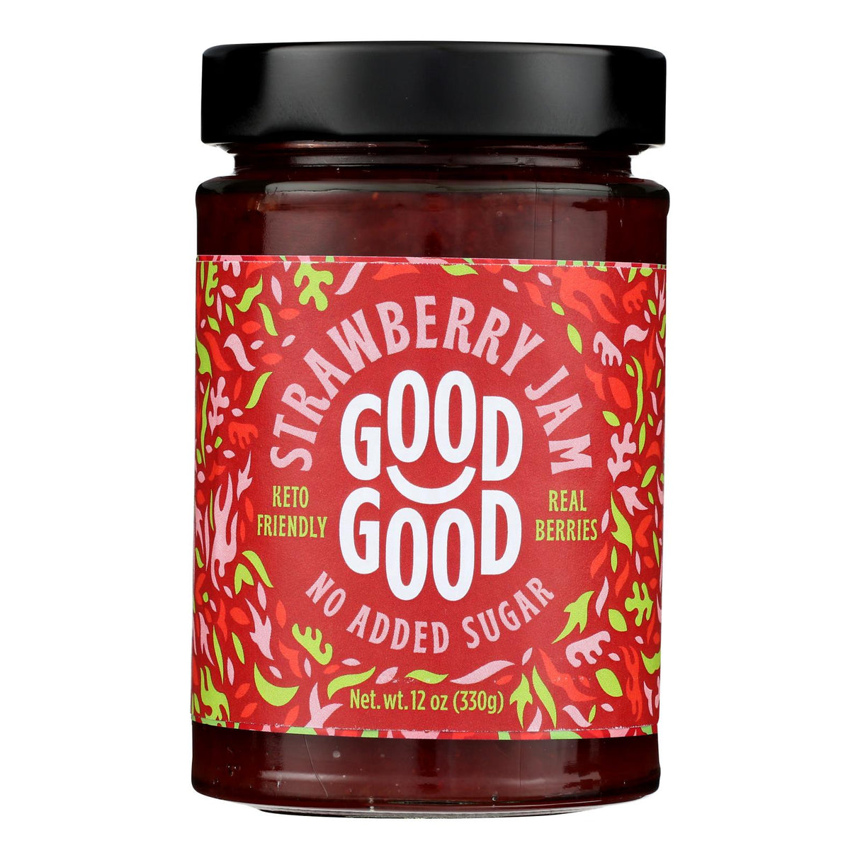 Good Good Jam Strawberry No Sugar (Pack of 6 - 12 oz) - Cozy Farm 
