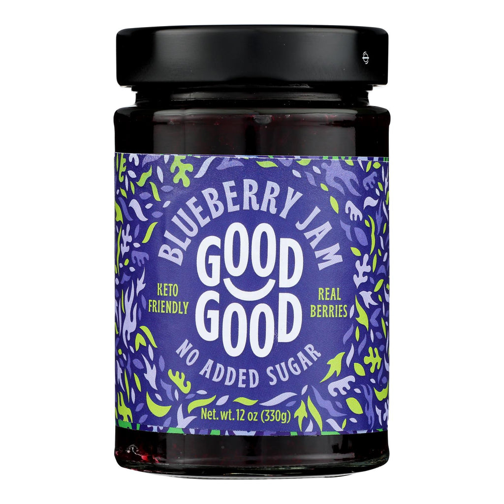 Good Good - Jam Blueberry No Sugar (Pack of 6-12oz) - Cozy Farm 
