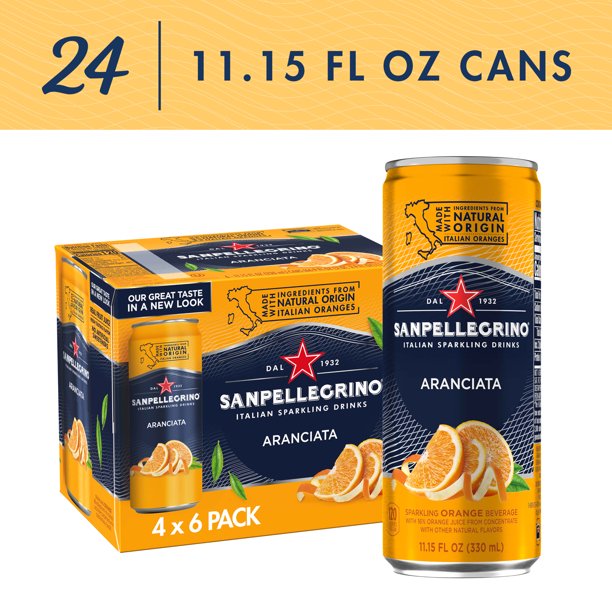 San Pellegrino Aranciata Sparkling Italian Orange Beverage (Pack of 4 - 6.69 fl. oz.) - Cozy Farm 