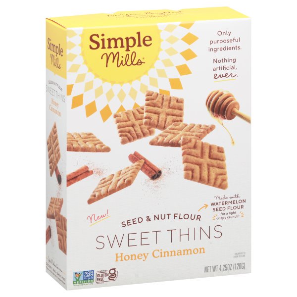 Simple Mills - Sweet Thins Honey Cinnamon (Pack of 6) 4.25 Oz - Cozy Farm 