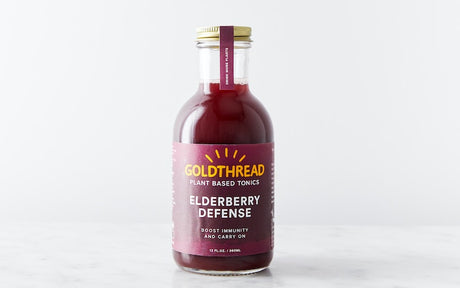 Goldthread Plant Based Tonic Elderberry Defense with Immune Support (Pack of 6-12 Fl Oz) - Cozy Farm 
