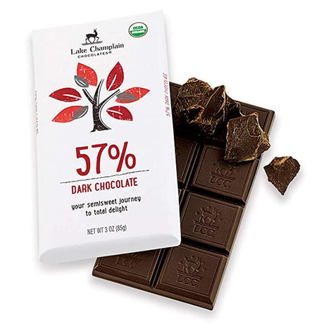 Lake Champlain Chocolates Dark Chocolate Bar 57% (12 x 3oz) - Cozy Farm 