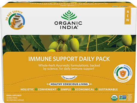 Organic India Immune Support Daily Supplement (30 Capsules) - Cozy Farm 