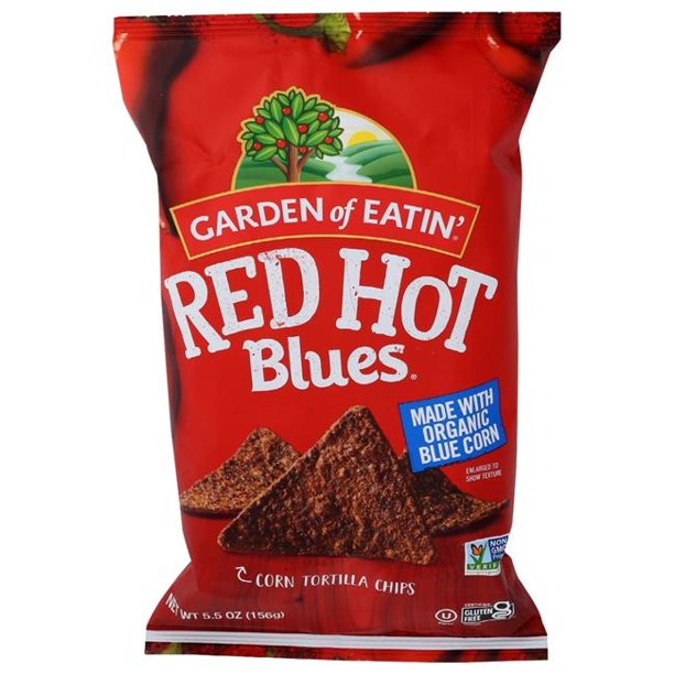 Garden of Eatin' Blue Corn Red Hot Chips - 12 Pack of 5.5 oz Bags | Gluten-Free, Vegan Snack - Cozy Farm 