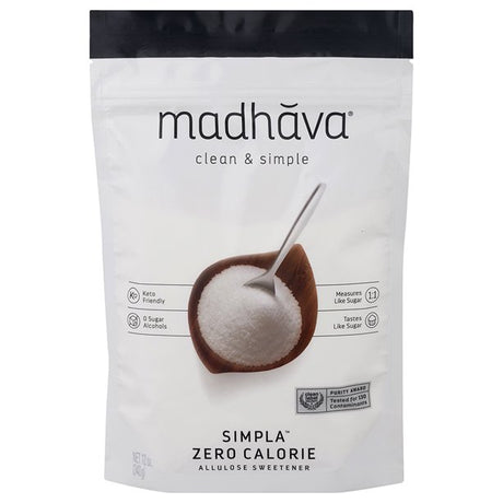 Madhava Honey - Simpla Sweetener, Allulose Clean and Simple (Pack of 6-12 Oz) - Cozy Farm 