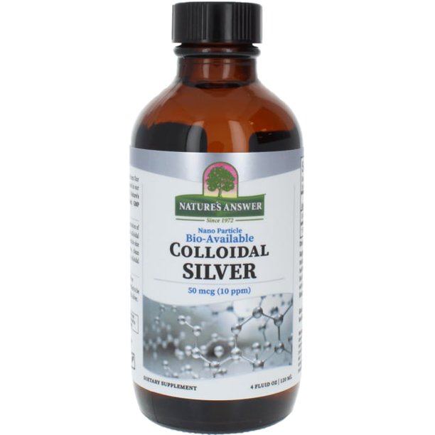 Nature's Answer - Colloidal Silver Liquid, Immune System Support (4 Fl Oz) - Cozy Farm 