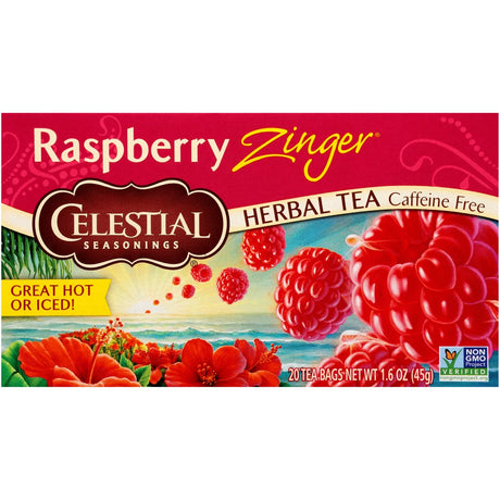 Celestial Seasonings Cold Brew Iced Tea Raspberry Black Tea (Pack of 6-18 Bags) - Cozy Farm 