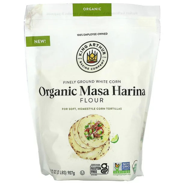 King Arthur Baking Company - Organic Masa Harina Flour (Pack of 4 32oz Bags) - Cozy Farm 