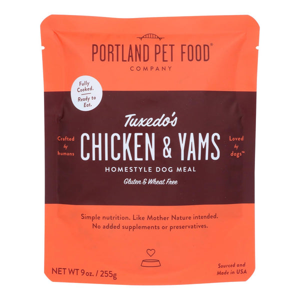 Portland Pet Food Company Homestyle Chicken Yams Dog Meal (8 Pack - 9 Oz) - Cozy Farm 