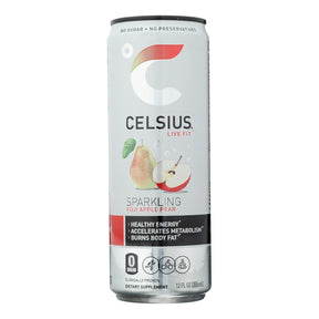 Celsius Inc. Sparkling Apple Pear Case of 12 x 12 Fl Oz - Cozy Farm 