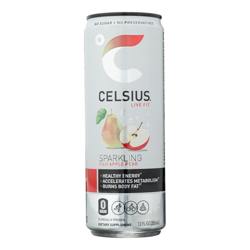 Celsius Inc. Sparkling Apple Pear Case of 12 x 12 Fl Oz - Cozy Farm 