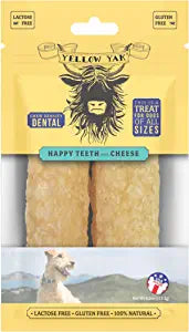Yellow Yak Hapy Teeth Cheese Dental Chew 5-Pack (4oz Each) - Cozy Farm 