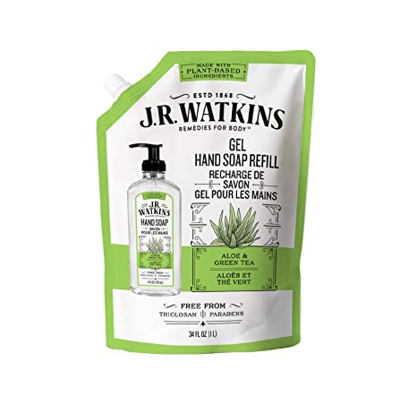 J.R. Watkins Hand Soap Refill Aloe Green Tea (Pack of 3 - 34 Fl Oz). - Cozy Farm 