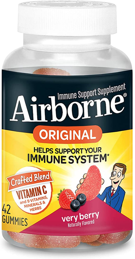 Airborne Very Berry Immunity Support Gummies (Pack of 42) - Cozy Farm 