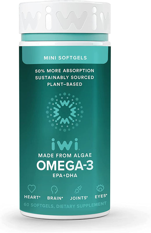 Iwi - Supp Alg Omega 3 Mini Sg (Pack of 60 Softgel Capsules) - Cozy Farm 