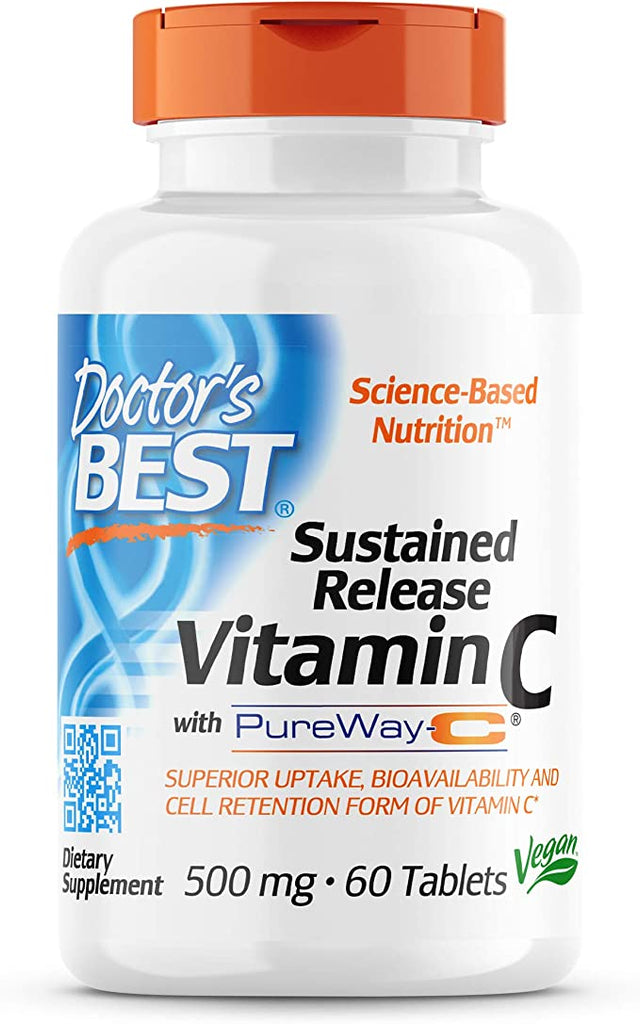 s  Doctor's Best Vitamin C Sustained Release (Pack of 60 Vtabs) - Cozy Farm 