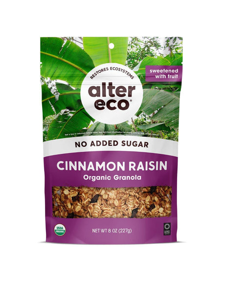 Alter Eco Organic Cinnamon Raisin Granola, 8 Oz (Pack of 6) - Cozy Farm 
