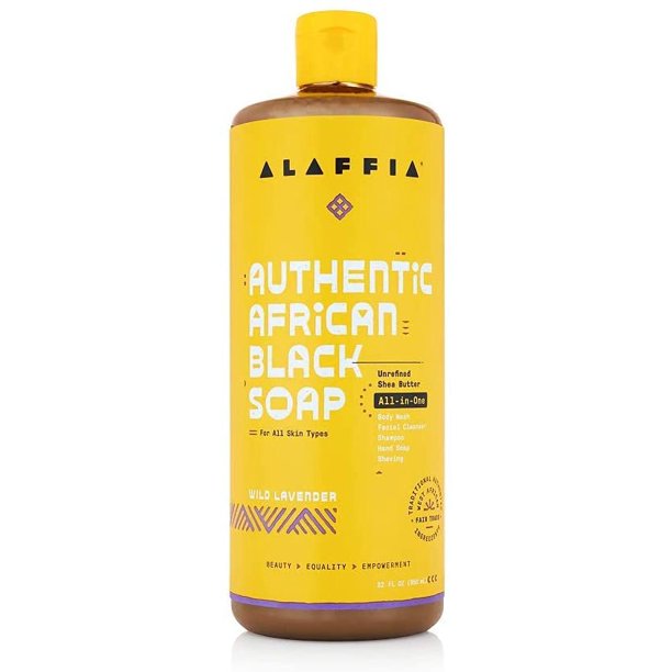 Alaffia  Wild Lavender African Black Soap - 32 Fl Oz - Cozy Farm 