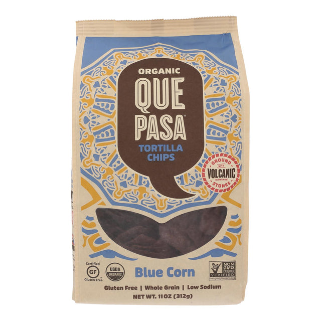 Que Pasa Blue Tortilla Chips (Pack of 6 - 11 Oz Bags) - Cozy Farm 