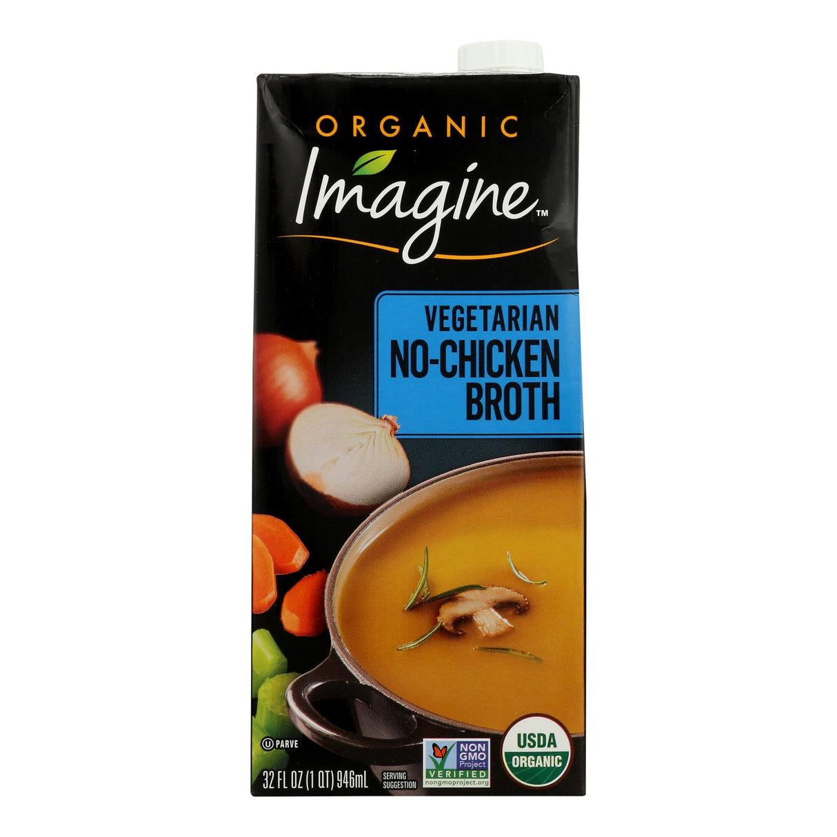 Imagine Foods No Chicken Broth (Pack of Six-Thirty Two Fl Oz) - Cozy Farm 