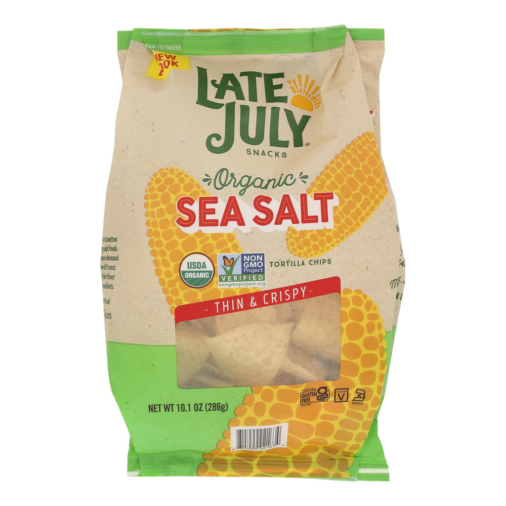 Late July Snacks - Tort Chips Sea Salt (Pack of 9-10.1 Oz) - Cozy Farm 