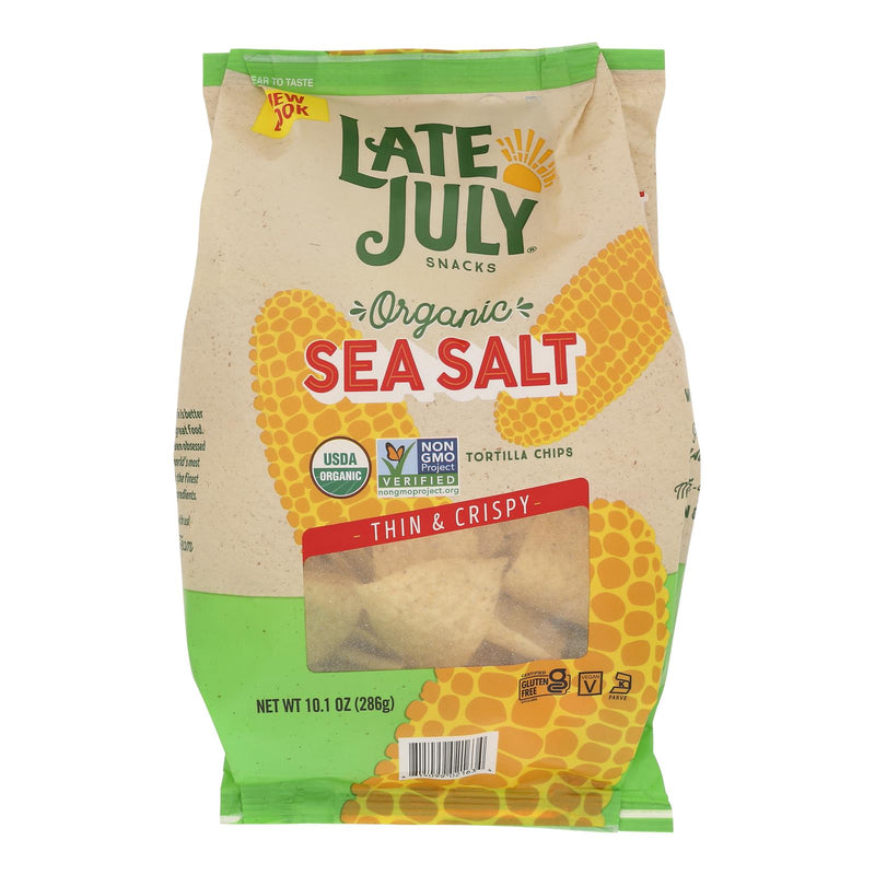 Late July Snacks Tort Chips Sea Salt (Pack of 9 - 10.1 Oz) - Cozy Farm 