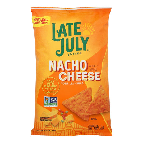 Late July Tortilla Chips Nacho Cheese, 7.8oz Bags (Pack of 12) - Cozy Farm 