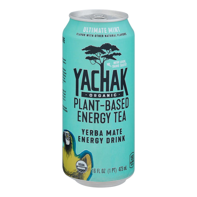 Yachak - Yerba Mate Ultim Mint, Temperature-Controlled Delivery, (Pack of 12 - 16 Oz.) - Cozy Farm 