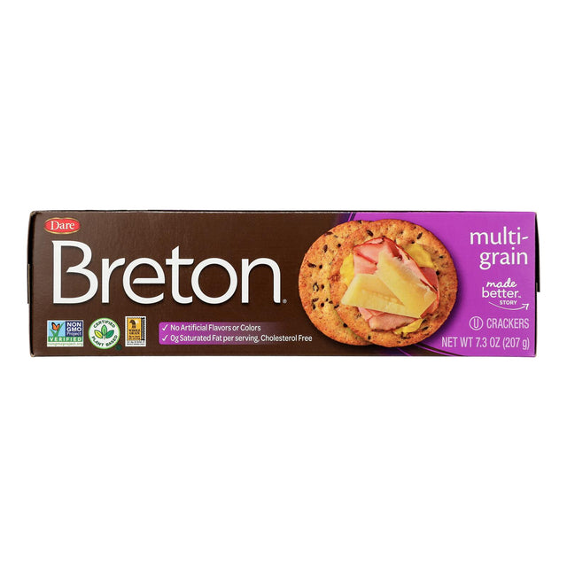Breton Dare Multigrain Crackers, Wholesome Goodness in Every Bite (12-Pack, 7.3 Oz) - Cozy Farm 