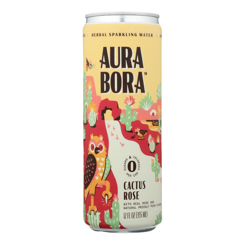 Aura Bora Sparkling Cactus Rose Water (Pack of 12-12 Fl Oz) - Cozy Farm 