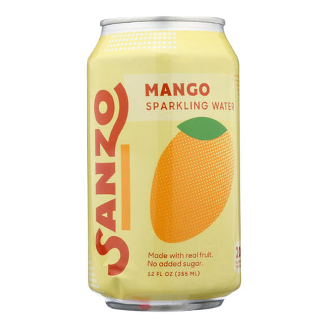 Sanzo Sparkling Water Alphonso Mango, 12 x 12 Fl Oz - Cozy Farm 