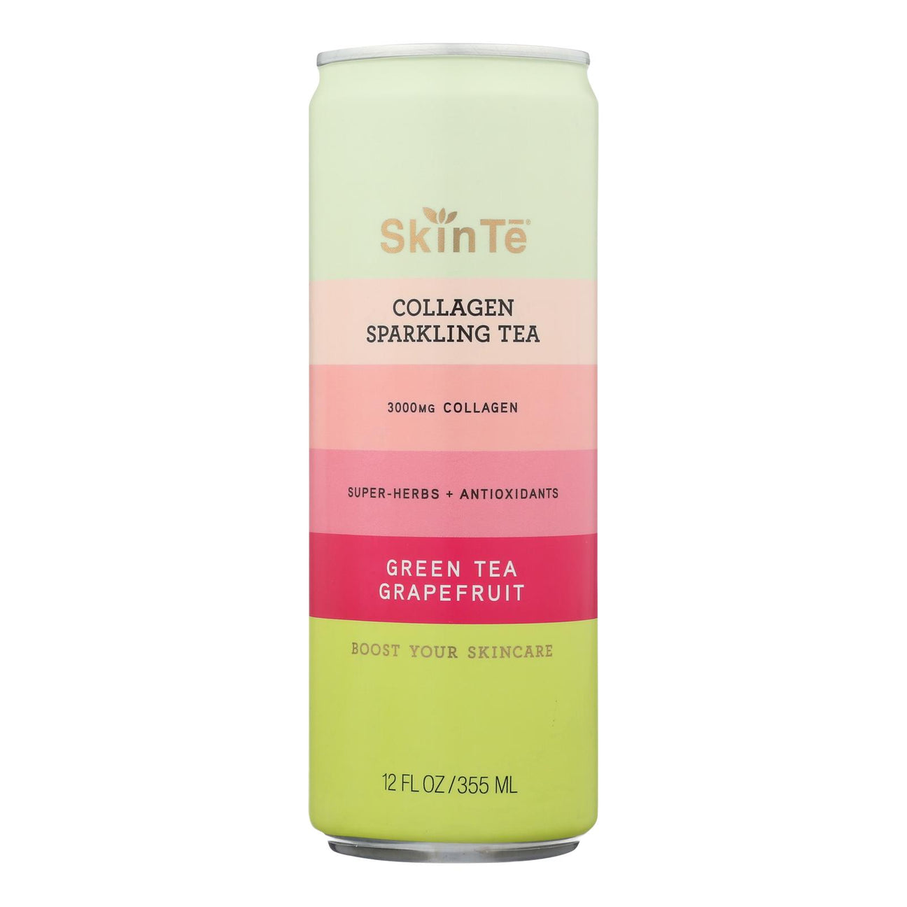 Sparkling Collagen Tea Green Tea Grapefruit by Skin Te, 12 Fz - Cozy Farm 