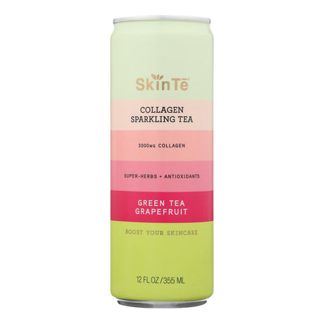 Sparkling Collagen Tea Green Tea Grapefruit by Skin Te, 12 Fz - Cozy Farm 