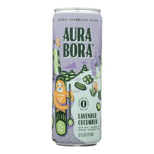 Aura Bora - Sparkling Water Lavender Cucumber (Pack of 12-12 Fl Oz) - Cozy Farm 